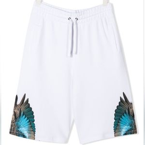 Marcelo Burlon County Of Milan Kids Teen Wings-print Track Shorts